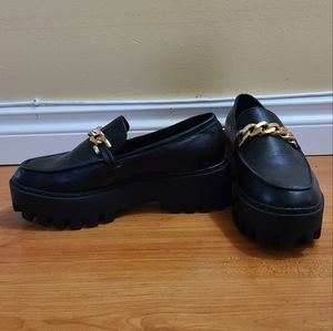 Black Platform loafers